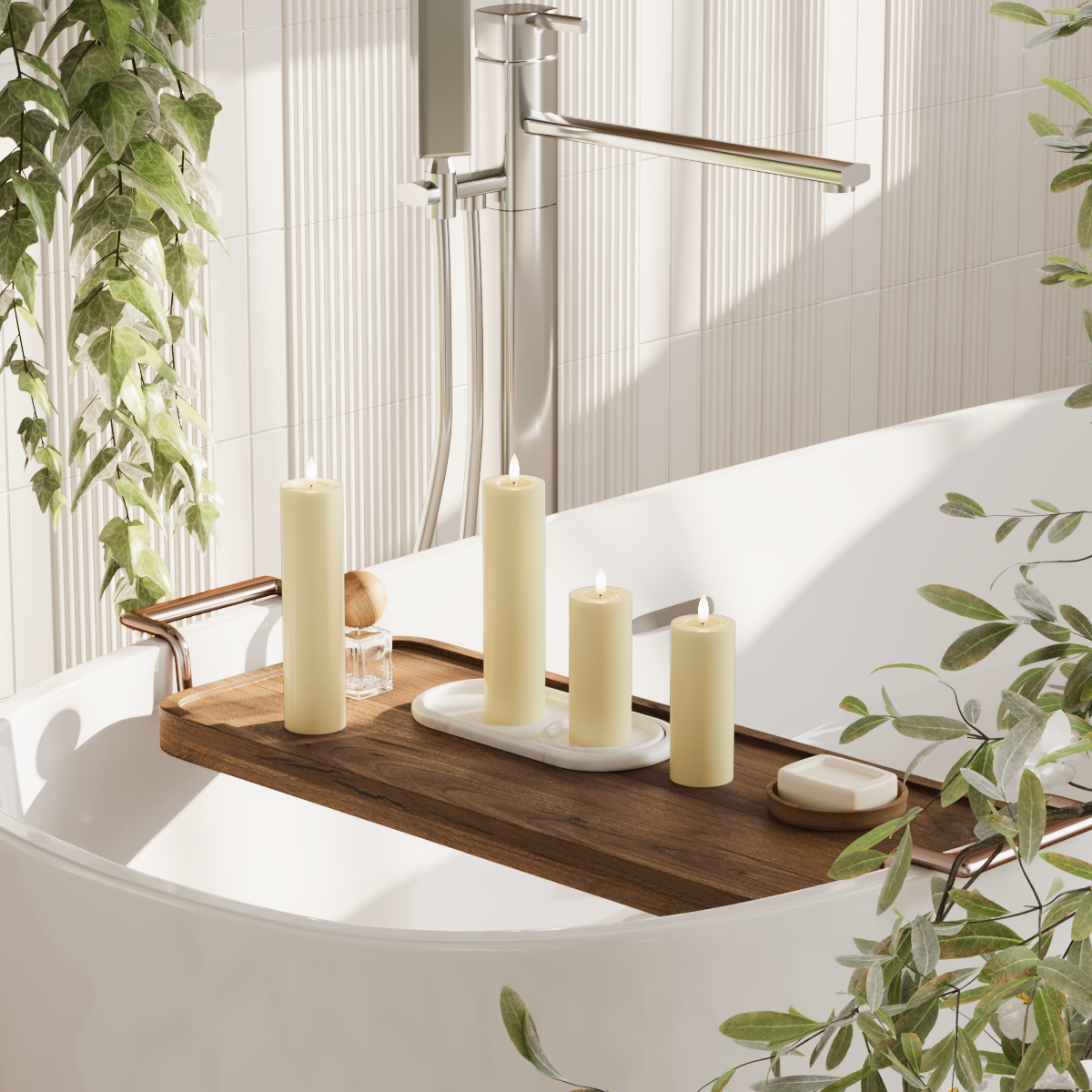 Deluxe Homeart LED plokkvalgusti pakett - Helekollane - 2x 5x12,5 cm | 2x5x20 pakk 2