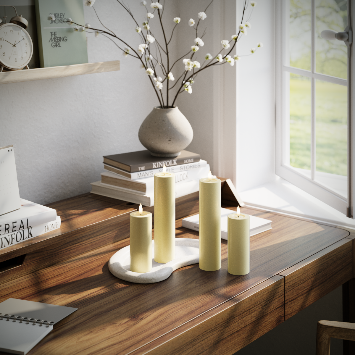 Deluxe Homeart LED plokkvalgusti pakett - Helekollane - 2x 5x12,5 cm | 2x5x20 pakk 1