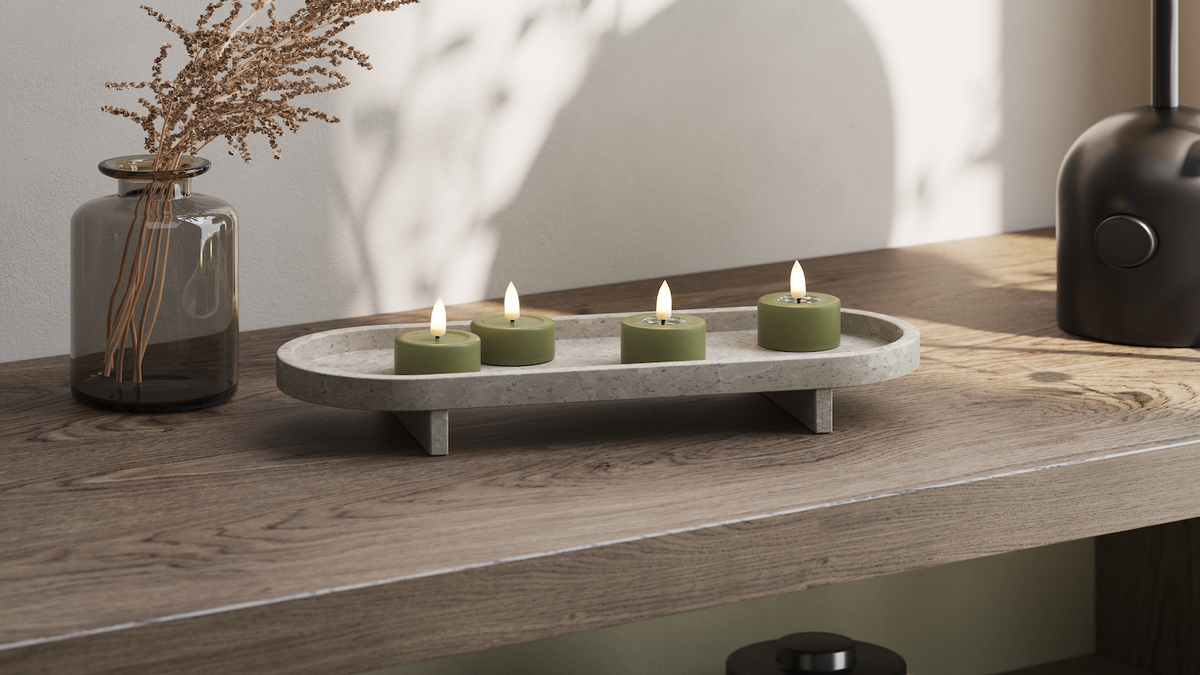 LED Géant Bougie chauffe-plat Avec réaliste LED flamme