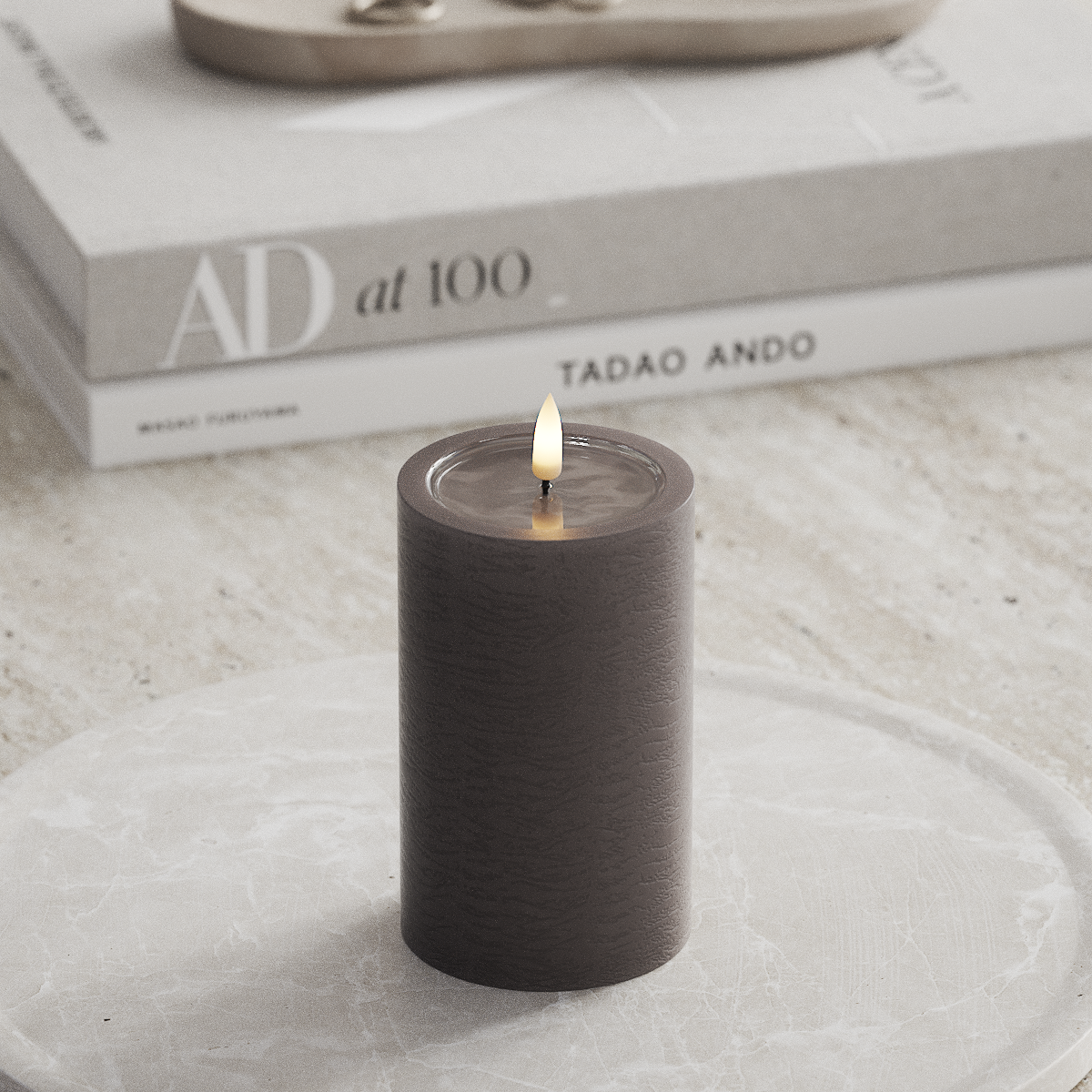 Deluxe Homeart Unique LED blokové světlo D 7,5 x 12,5 cm Mokka unique blokové světlo 1