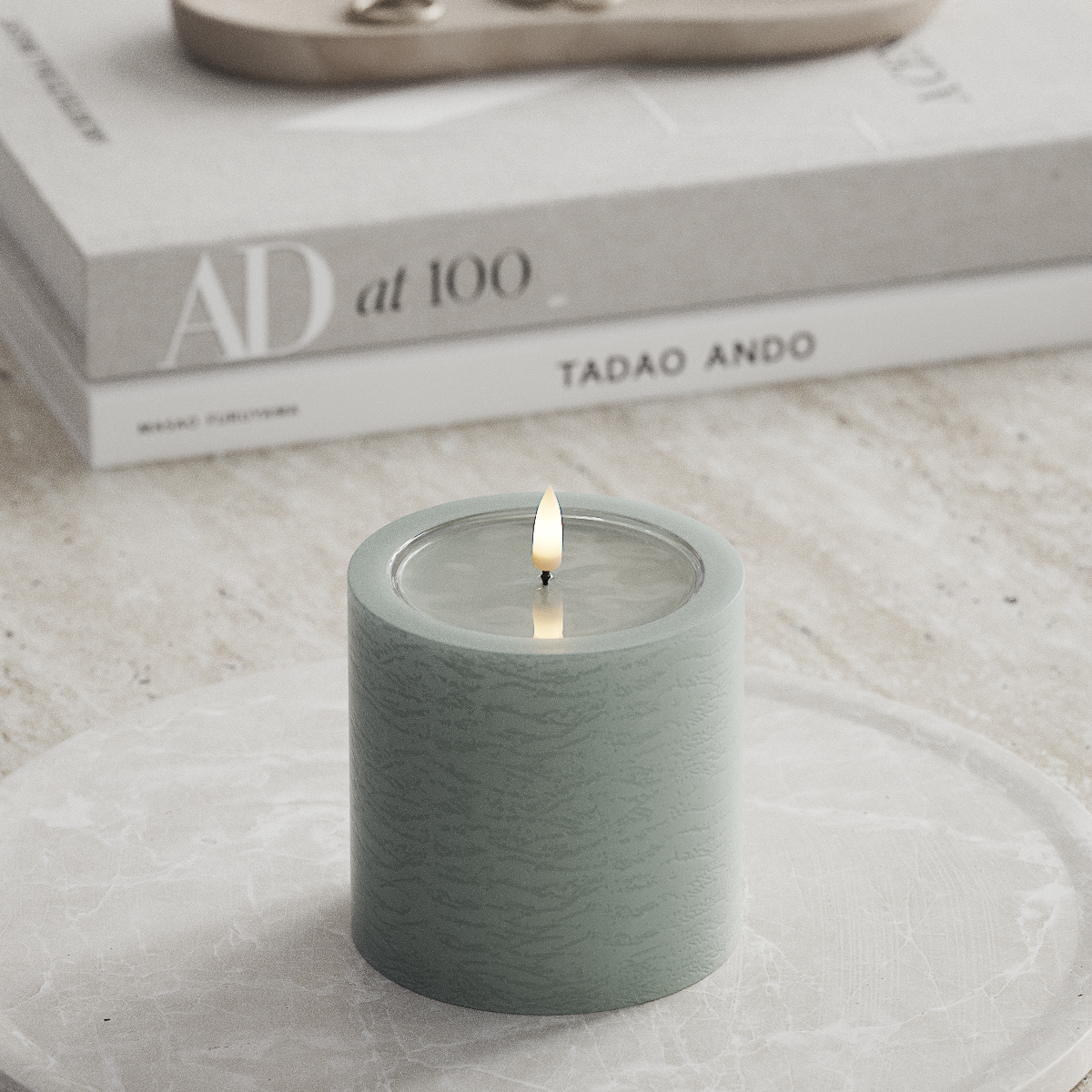 Deluxe Homeart Unique LED blokové světlo D 10 x 10 cm Šalvějově zelená unique blokové světlo 1