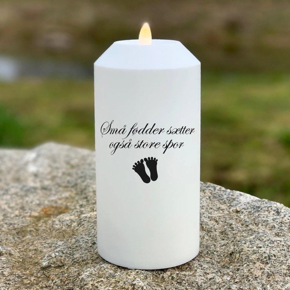 LED Gravljus Även små fötter lämnar djupa spår Deluxe Homeart 1